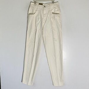 Julio Bravo Jeans Womens 7/8 White High Rise Tapered Pleated Denim Juniors